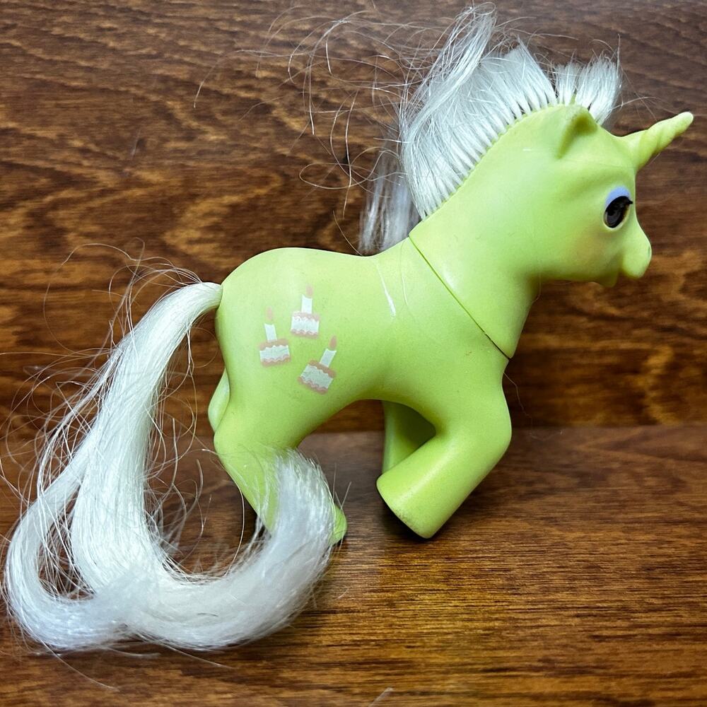 HASBRO My Little Pony G1 1986 Vintage Party Pony Green Birthday Unicorn